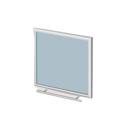 Дверца со стеклом  ROBAX 16" Панорама с обрамлением