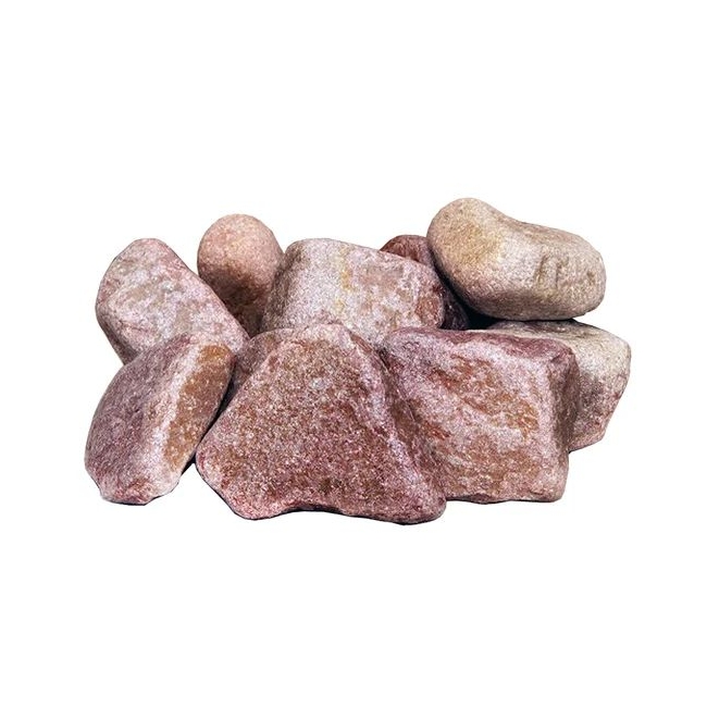 Камни для саун малиновый кварцит (обвалованный) 20кг