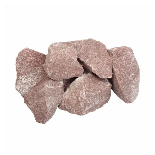 Камни для саун малиновый кварцит 20кг (мелкий 40-70)