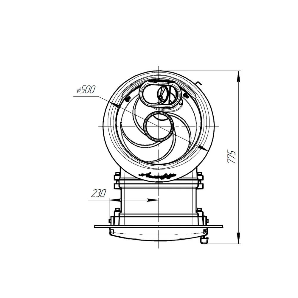 Печь банная "Атмосфера L" комбинированная сетка-ламель "Змеевик" наборный рисунок