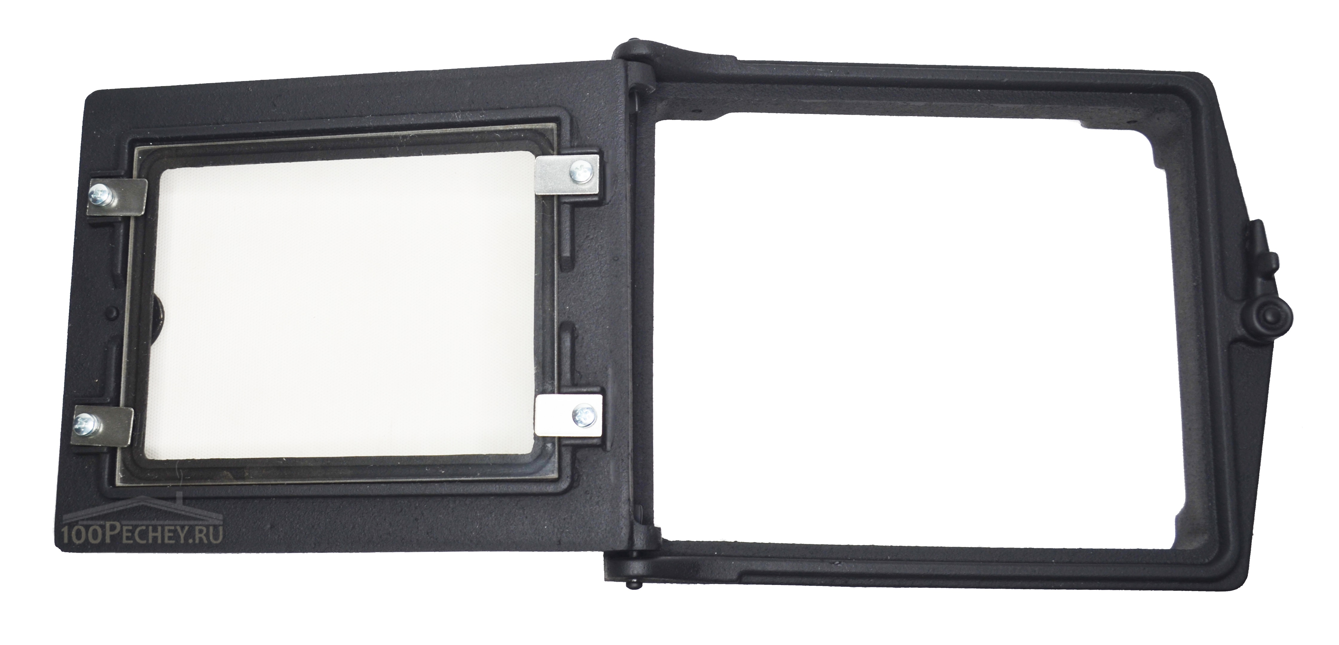 Дверка топочная ДТ-3С с термостойким стеклом RLK517 (неокрашенная)